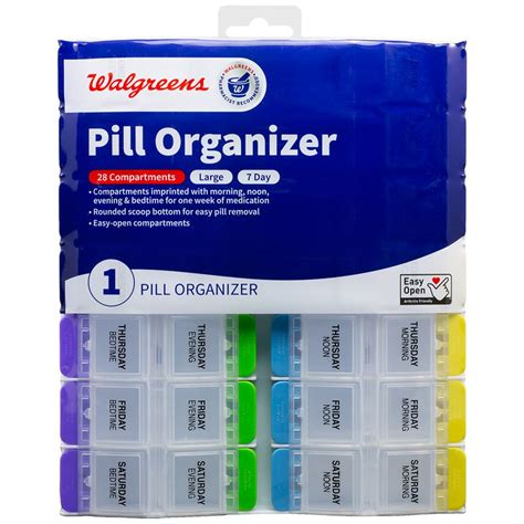 metal pill box walgreens|pill containers at walgreens.